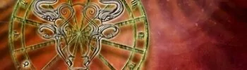 Taurus Bull in center of zodiac chart